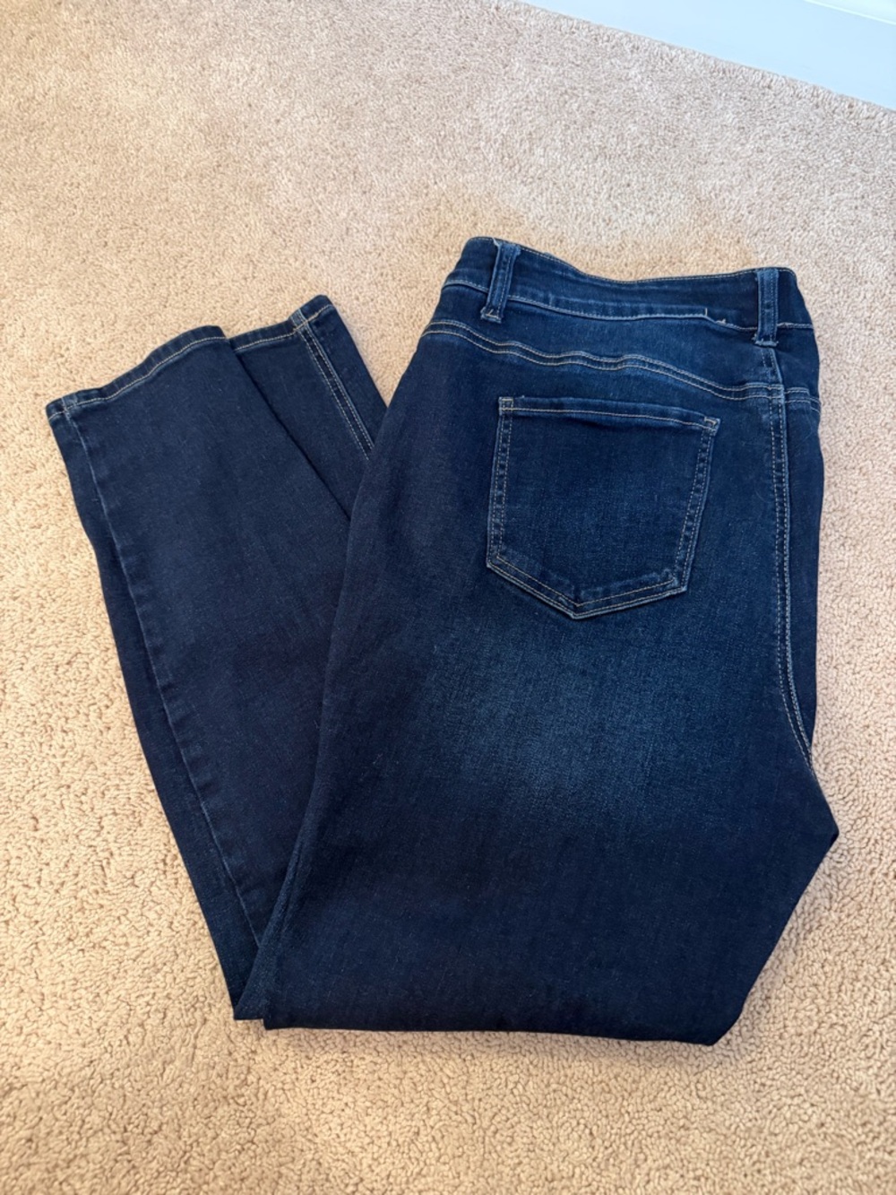 Dark Blue Women's Jeans - Classic Stretch Denim